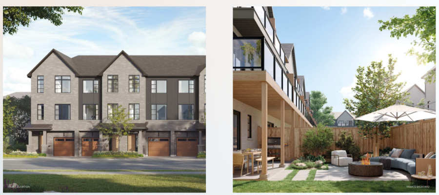 Pier House 18’ Garden Traditional Townhomes by Branthaven at Lakeview Village Mississauga Waterfront Community