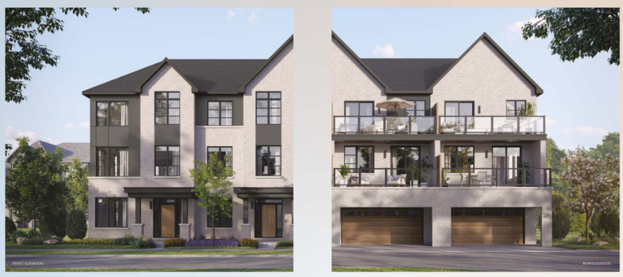 Pier House 20’ Rear Lane Townhomes Luxury 3-Storey Pre-construction Homes by Branthaven at Lakeview Village Mississauga